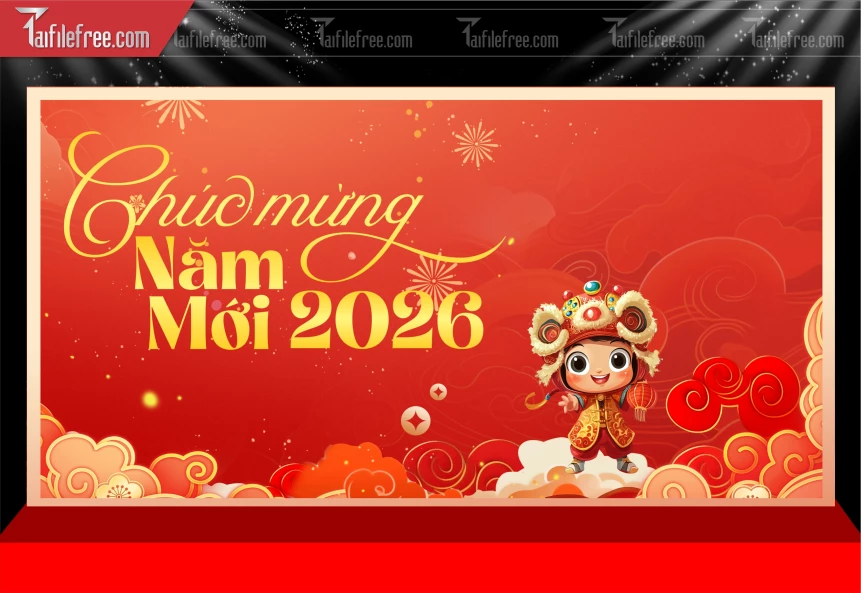 Mẫu Phông Nền Chúc Mừng Năm Mới Năm Chào Xuân Bính Ngọ._PT589