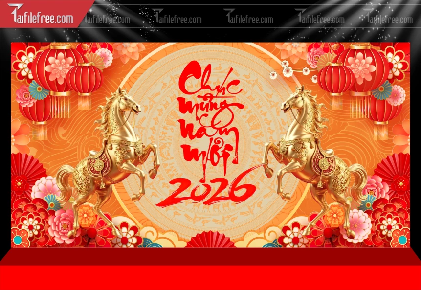 Mẫu Phông Nền Chúc Mừng Năm Mới Năm Chào Xuân Bính Ngọ._PT600