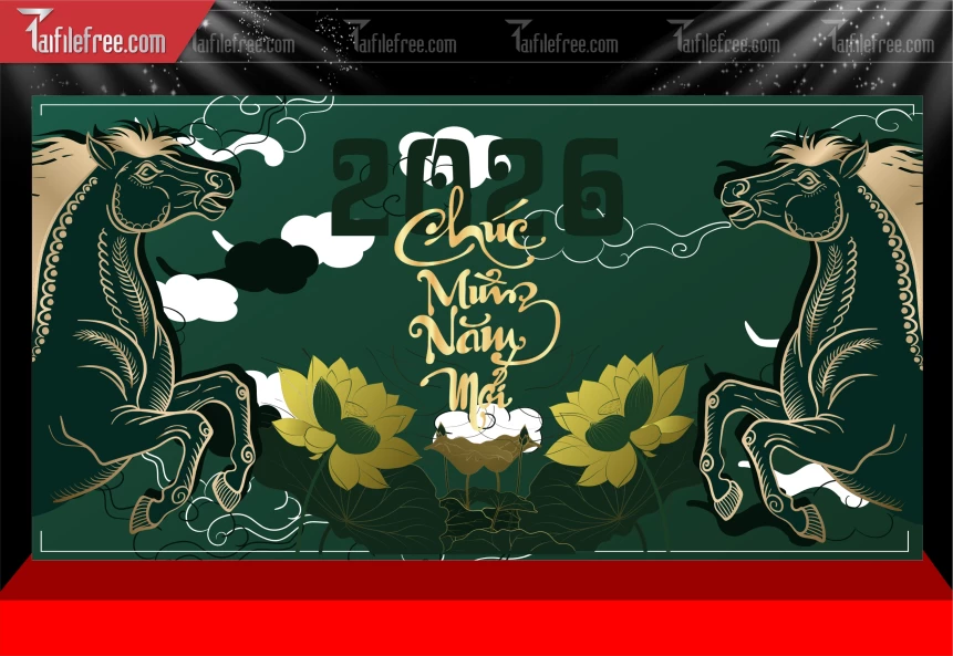 Mẫu Phông Nền Chúc Mừng Năm Mới Năm Chào Xuân Bính Ngọ._PT601
