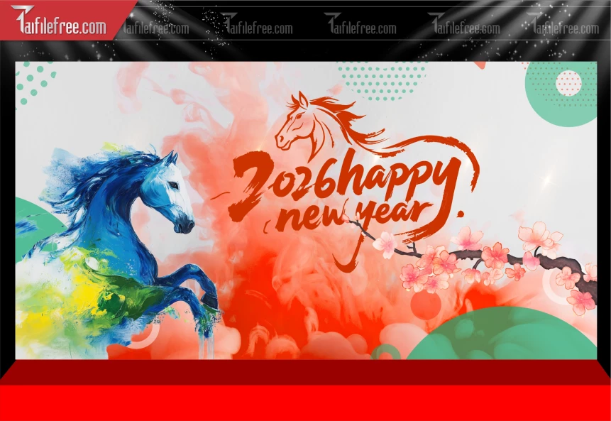 Mẫu Phông Nền Chúc Mừng Năm Mới Năm Chào Xuân Bính Ngọ._PT610