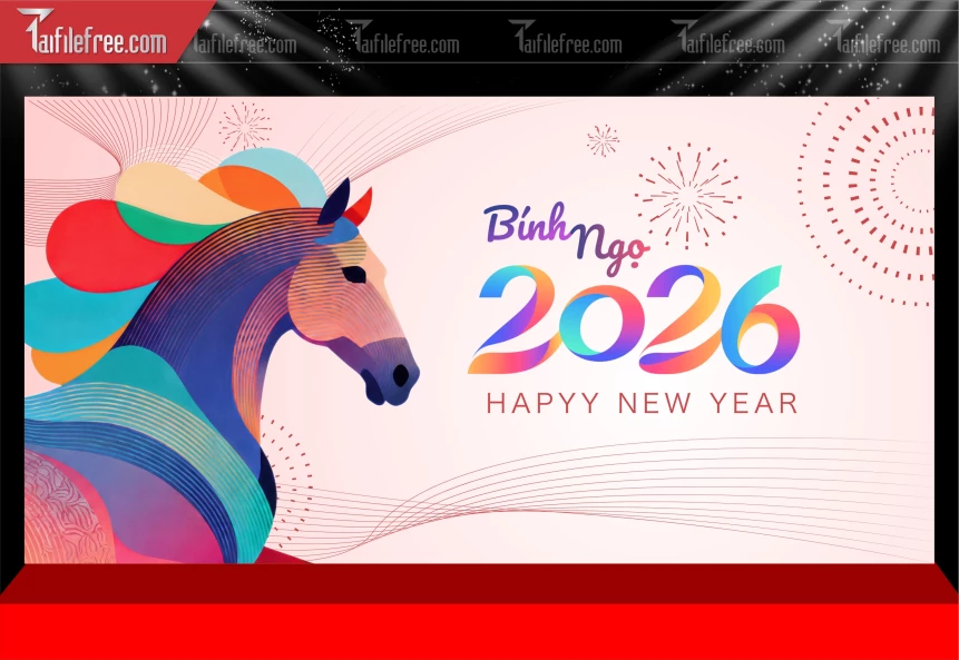Mẫu Phông Nền Chúc Mừng Năm Mới Năm Chào Xuân Bính Ngọ._PT627