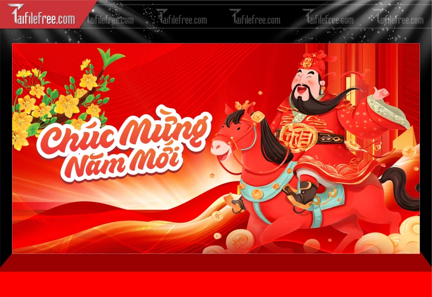 Mẫu Phông Nền Chúc Mừng Năm Mới Năm Chào Xuân Bính Ngọ._PT631
