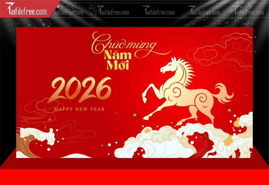 Mẫu Phông Nền Chúc Mừng Năm Mới Năm Chào Xuân Bính Ngọ._PT643