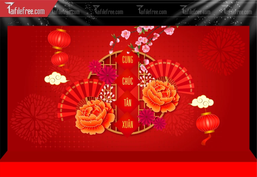 Mẫu Phông Nền Chúc Mừng Năm Mới Năm Chào Xuân Bính Ngọ,_PT648