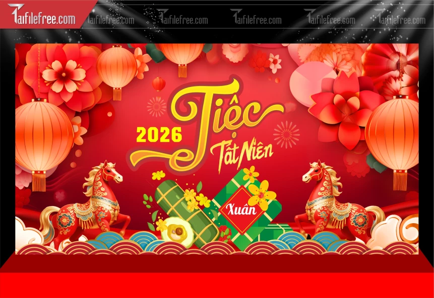 Mẫu Phông Nền Chúc Mừng Năm Mới Năm Chào Xuân Bính Ngọ_PT659