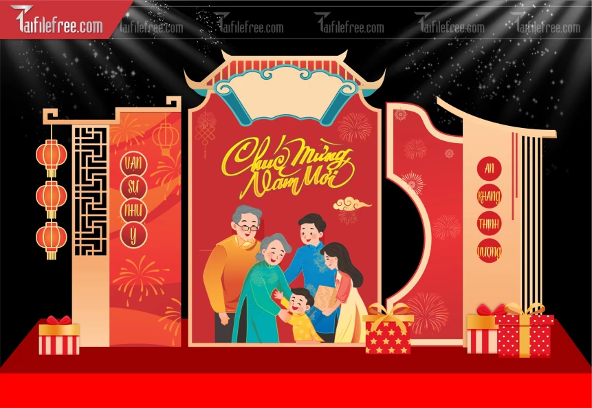 Mẫu Background Chúc Mừng Năm Mới Năm Chào Xuân Bính Ngọ,_PT660