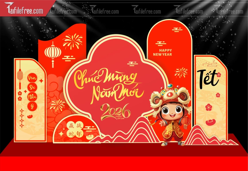 Mẫu Phông Nền Chúc Mừng Năm Mới Năm Chào Xuân Bính Ngọ_PT663