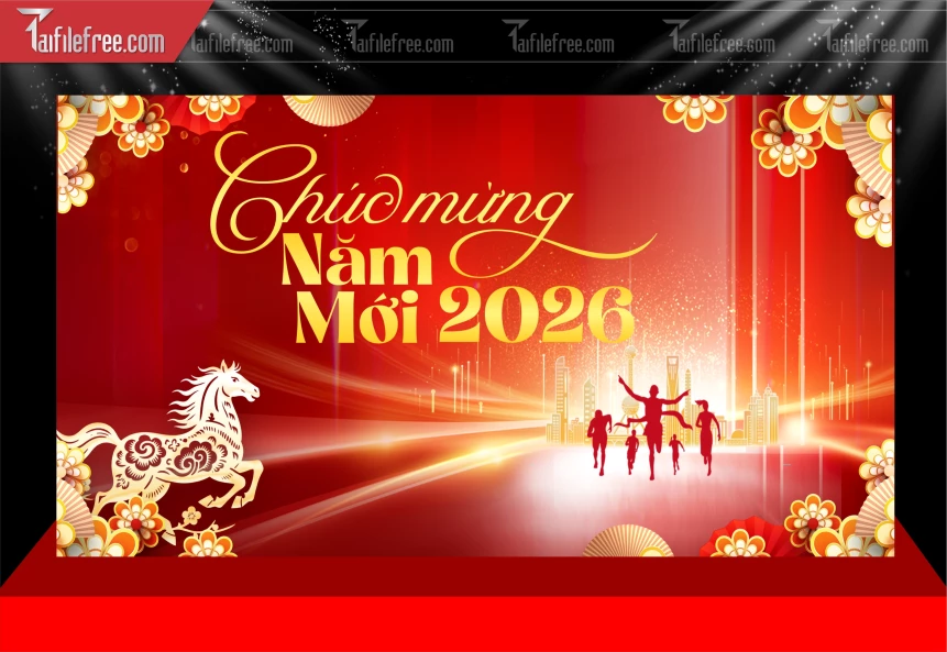 Mẫu Phông Nền Chúc Mừng Năm Mới Năm Chào Xuân Bính Ngọ._PT675