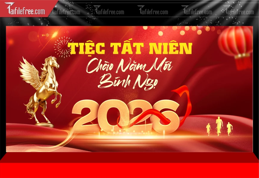 Mẫu Phông Nền Chúc Mừng Năm Mới Năm Chào Xuân Bính Ngọ_PT686