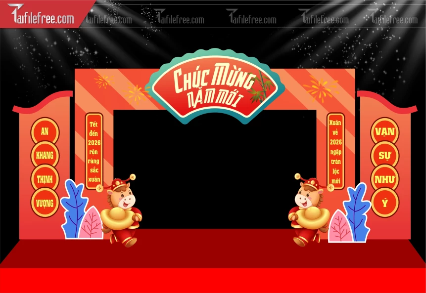 Mẫu Background Chúc Mừng Năm Mới Năm Chào Xuân Bính Ngọ_PT688