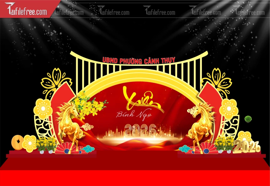 Mẫu Background Chúc Mừng Năm Mới Năm Chào Xuân Bính Ngọ,_PT692