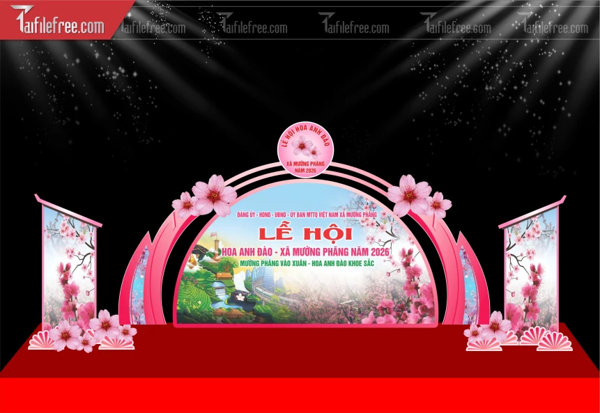 Mẫu Background Lễ Hội Hoa Anh Đào_TD633_PT695