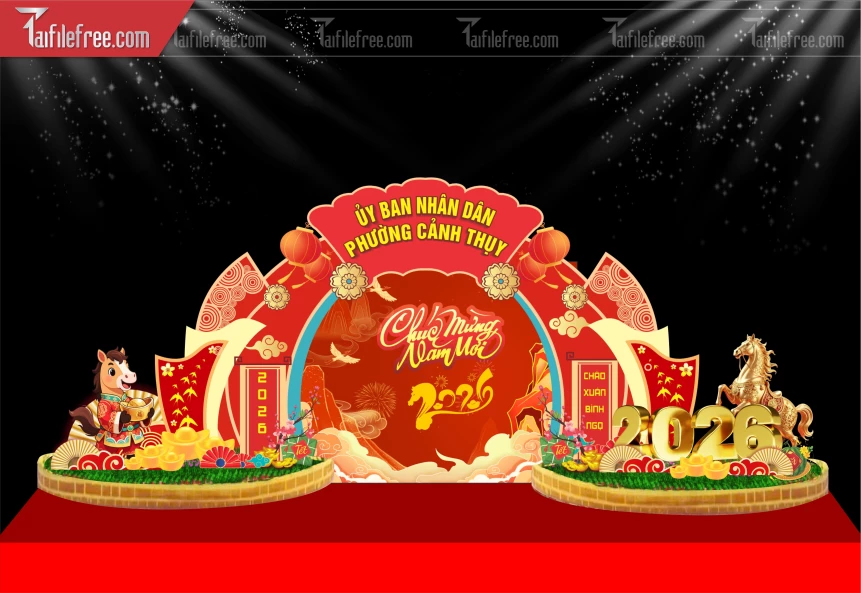 Mẫu Background Chúc Mừng Năm Mới Năm Chào Xuân Bính Ngọ,_PT709