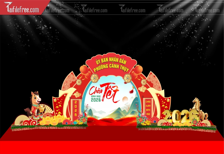 Mẫu Background Chúc Mừng Năm Mới Năm Chào Xuân Bính Ngọ,_PT710