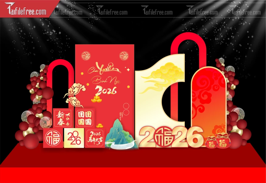 Mẫu Background Chúc Mừng Năm Mới Năm Chào Xuân Bính Ngọ,_PT711