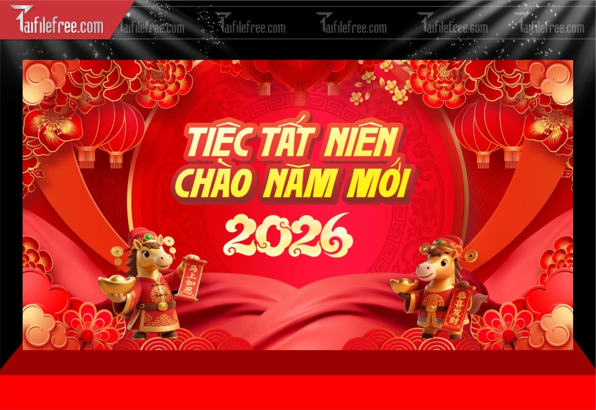 Mẫu Phông Nền Chúc Mừng Năm Mới Năm Chào Xuân Bính Ngọ,_PT715