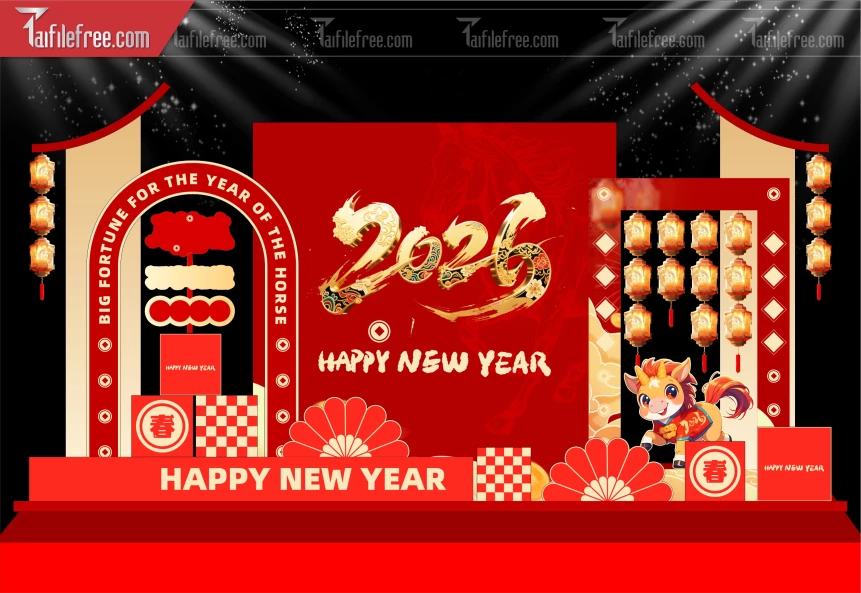 Mẫu Background Chúc Mừng Năm Mới Năm Chào Xuân Bính Ngọ,_PT728