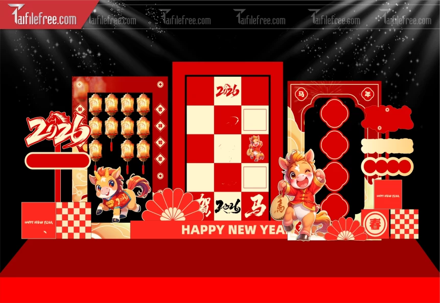 Mẫu Background Chúc Mừng Năm Mới Năm Chào Xuân Bính Ngọ,_PT730