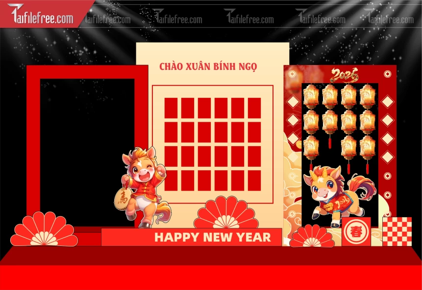 Mẫu Background Chúc Mừng Năm Mới Năm Chào Xuân Bính Ngọ,_PT731