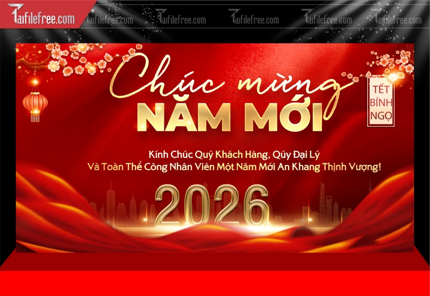 Mẫu Phông Nền Chúc Mừng Năm Mới Năm Chào Xuân Bính Ngọ_PT753