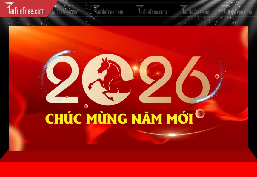 Mẫu Phông Nền Chúc Mừng Năm Mới Năm Chào Xuân Bính Ngọ_PT759