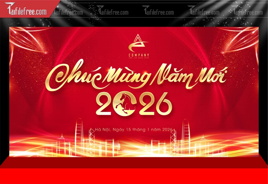 Mẫu Phông Nền Chúc Mừng Năm Mới Năm Chào Xuân Bính Ngọ_PT760