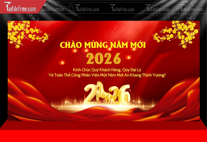 Mẫu Phông Nền Chúc Mừng Năm Mới Năm Chào Xuân Bính Ngọ_PT762
