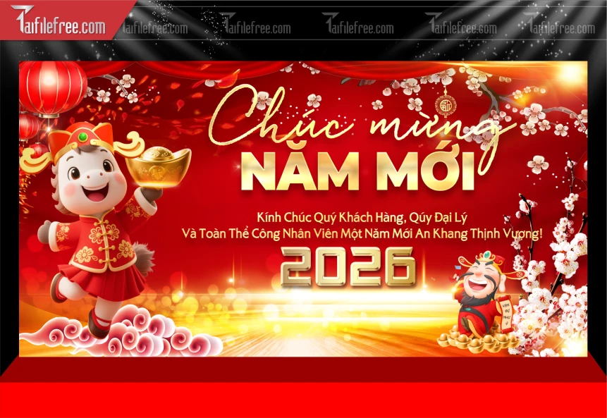 Mẫu Phông Nền Chúc Mừng Năm Mới Năm Chào Xuân Bính Ngọ_PT768