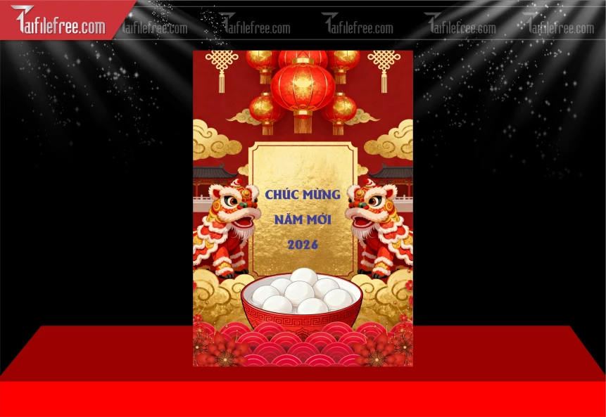 Mẫu Poster Chúc Mừng Năm Mới Năm Chào Xuân Bính Ngọ _PT772