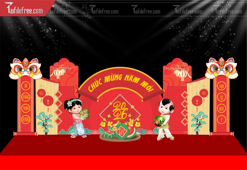 Mẫu Background Chúc Mừng Năm Mới Năm Chào Xuân Bính Ngọ _PT779