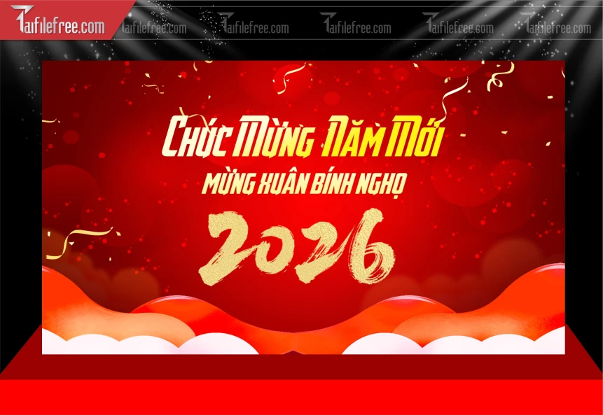 Mẫu Phông Nền Chúc Mừng Năm Mới Năm Chào Xuân Bính Ngọ _PT786