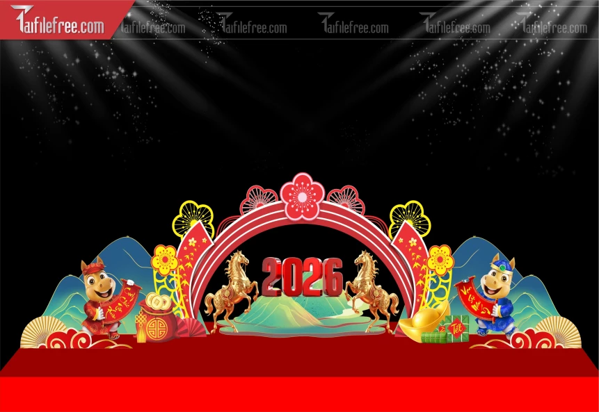 Mẫu Background Chúc Mừng Năm Mới Năm Chào Xuân Bính Ngọ _PT798