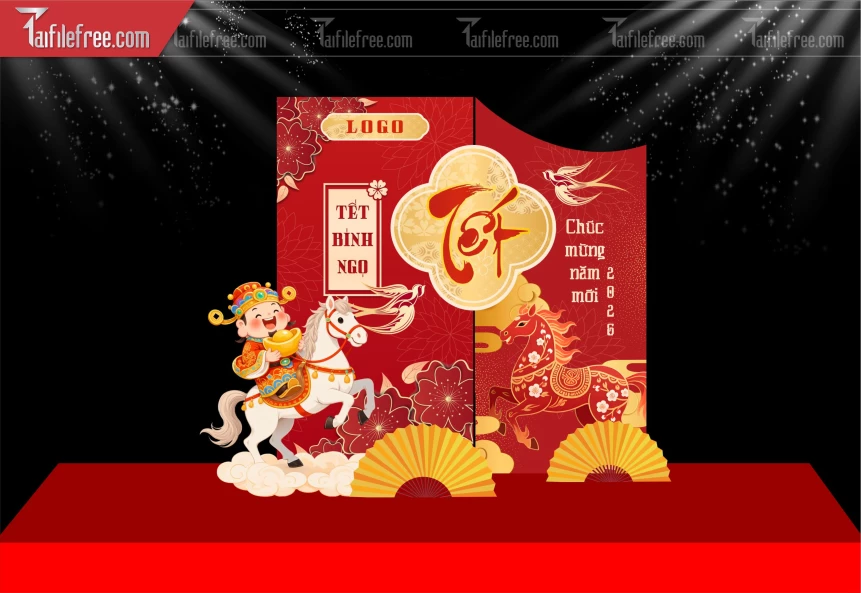 Mẫu Background Chúc Mừng Năm Mới Năm Chào Xuân Bính Ngọ _PT808