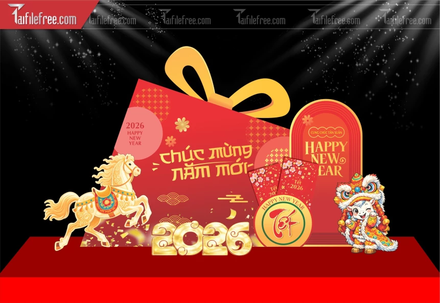 Mẫu Background Chúc Mừng Năm Mới Năm Chào Xuân Bính Ngọ_PT824