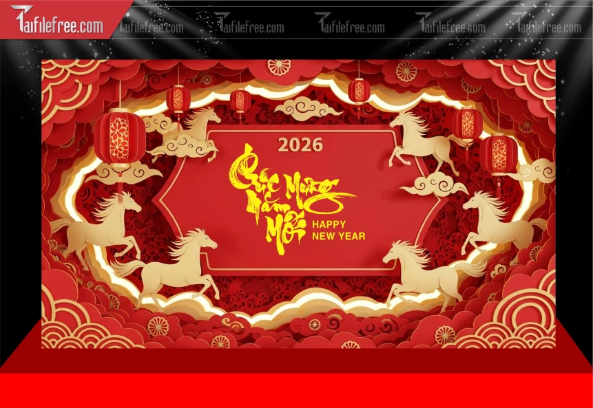 Mẫu Phông Nền Chúc Mừng Năm Mới Năm Chào Xuân Bính Ngọ_PT839