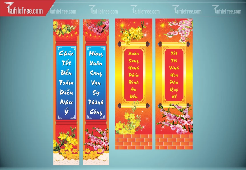 Mẫu Phướn Chúc Mừng Năm Mới Năm Chào Xuân Bính Ngọ.._PT84