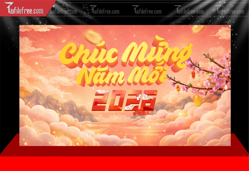 Mẫu Phông Nền Chúc Mừng Năm Mới Năm Chào Xuân Bính Ngọ_PT840