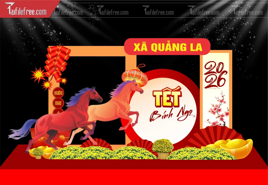 Mẫu Background Chúc Mừng Năm Mới Năm Chào Xuân Bính Ngọ_PT843