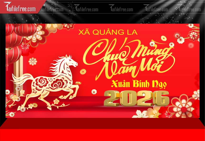 Mẫu Phông Nền Chúc Mừng Năm Mới Năm Chào Xuân Bính Ngọ_PT844