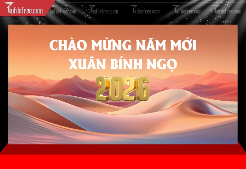 Mẫu Background Chúc Mừng Năm Mới Năm Chào Xuân Bính Ngọ_PT847