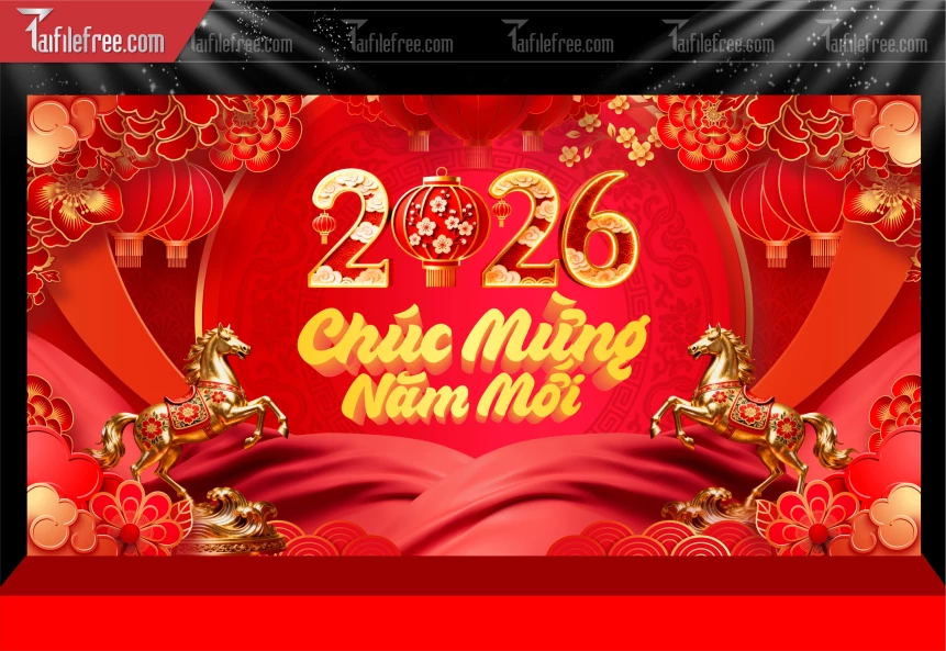Mẫu Phông Nền Chúc Mừng Năm Mới Năm Chào Xuân Bính Ngọ _PT862