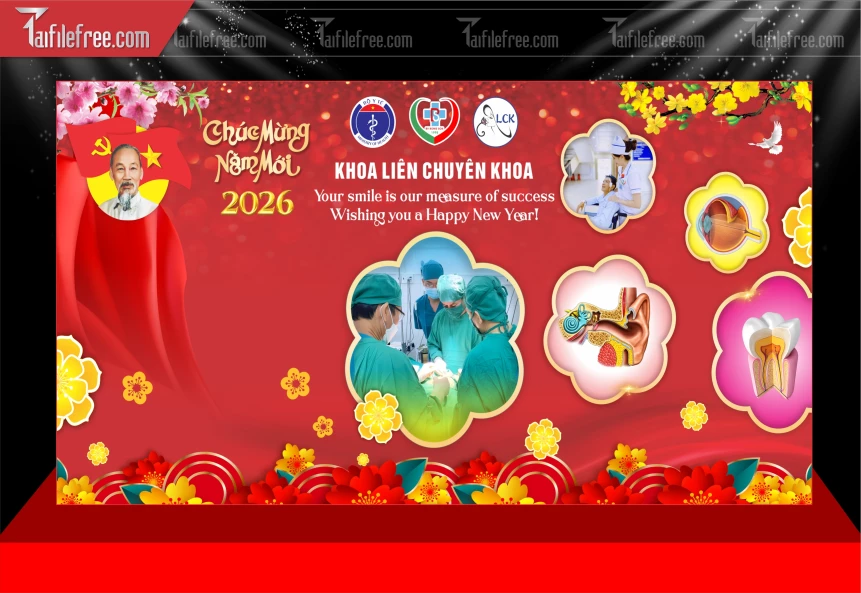 Mẫu Phông Nền Chúc Mừng Năm Mới Năm Chào Xuân Bính Ngọ_PT865