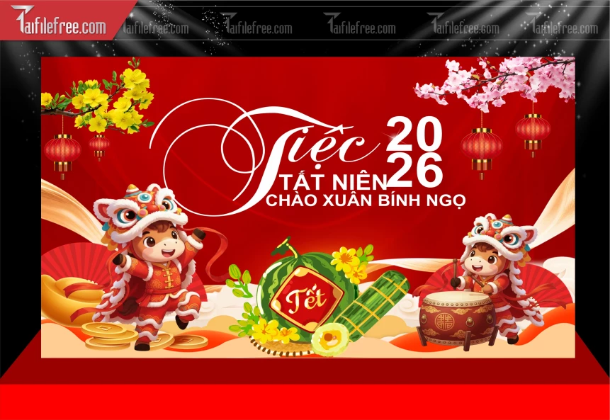 Mẫu Phông Nền Chúc Mừng Năm Mới Năm Chào Xuân Bính Ngọ _PT871