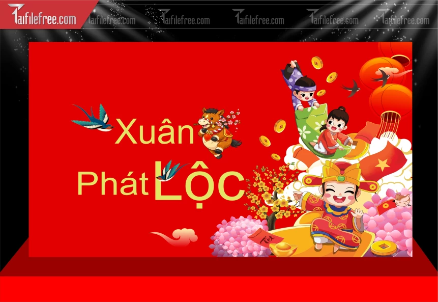 Mẫu Phông Nền Chúc Mừng Năm Mới Năm Chào Xuân Bính Ngọ _PT872