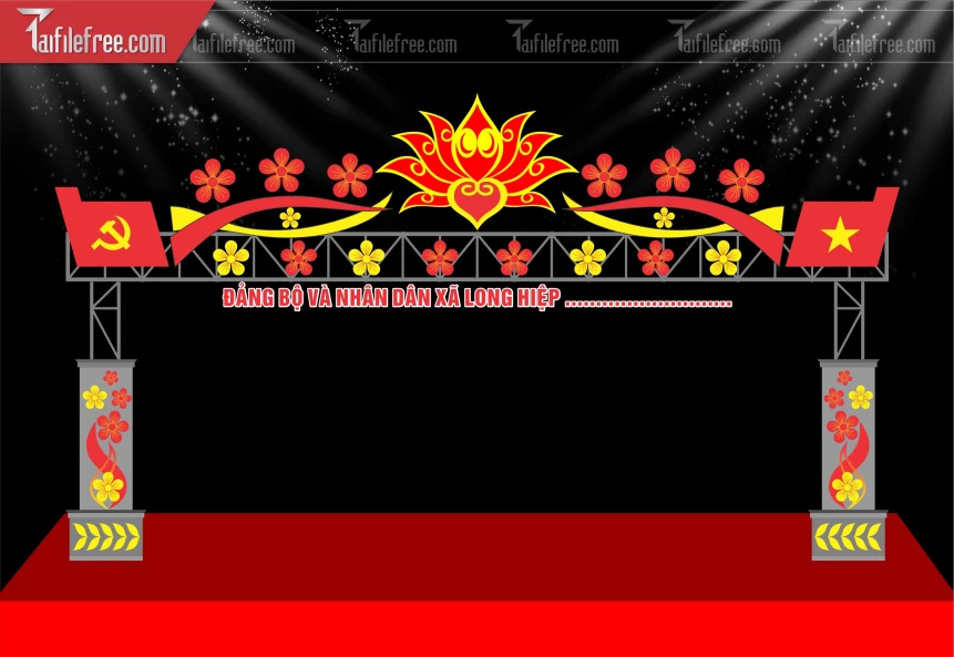 Mẫu Cổng Chào Chúc Mừng Năm Mới Năm Chào Xuân Bính Ngọ _PT881