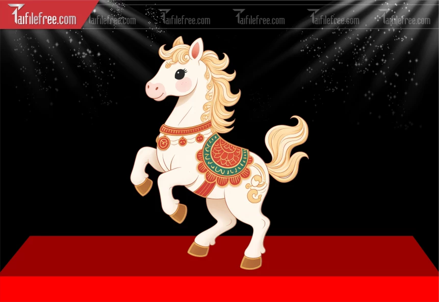 File PNG Ngựa Trang Trí  Tết Năm 2026 Đẹp _PT895