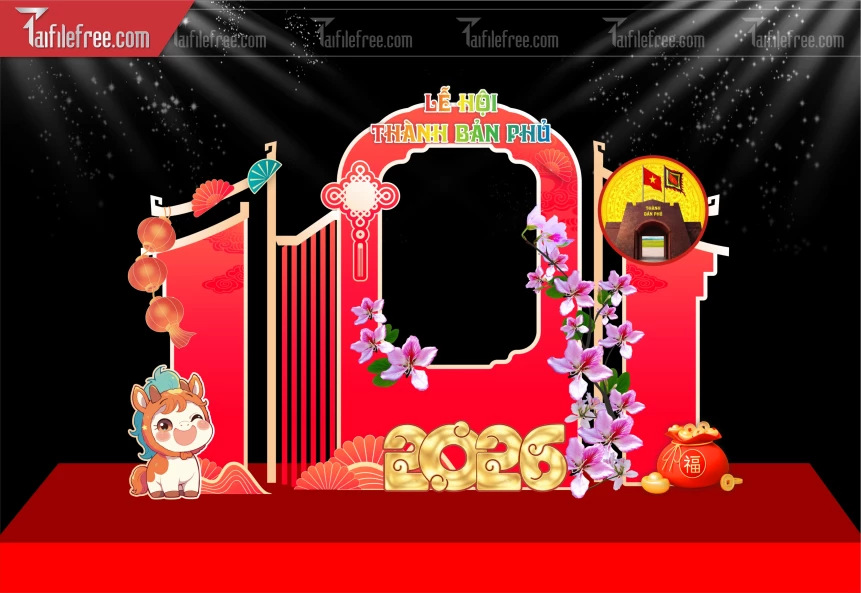 Mẫu Background Chúc Mừng Năm Mới Năm Chào Xuân Bính Ngọ _PT897