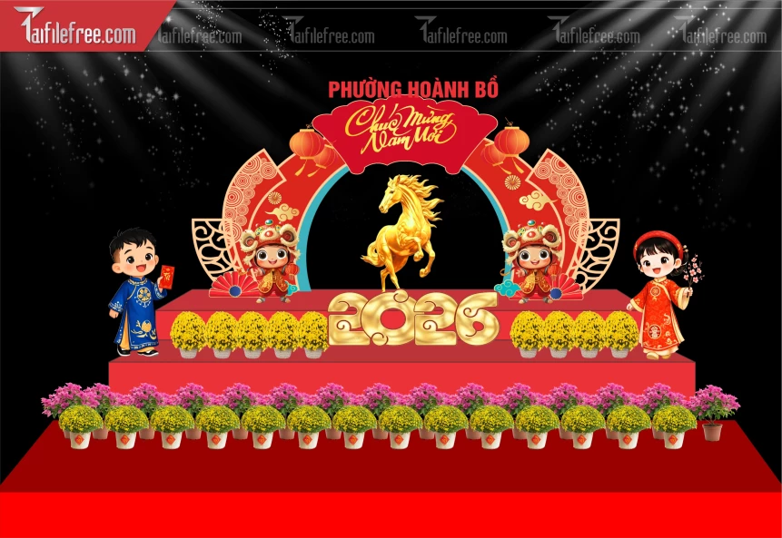 Mẫu Background Chúc Mừng Năm Mới Năm Chào Xuân Bính Ngọ _PT914