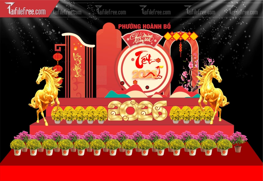 Mẫu Background Chúc Mừng Năm Mới Năm Chào Xuân Bính Ngọ _PT915