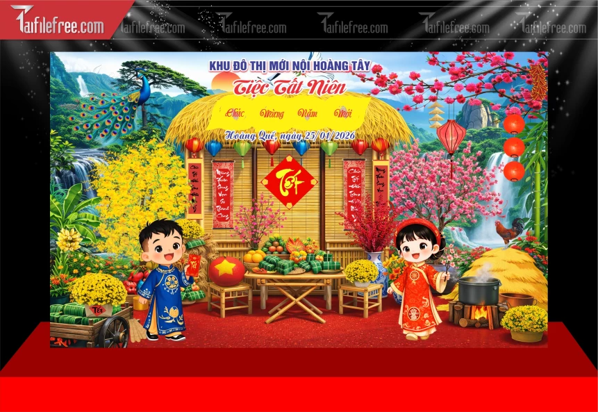 Tiều Cảnh Tết Trang Trí Tết Nguyên Đán,Tiểu Cảnh Sân Khấu_PT921